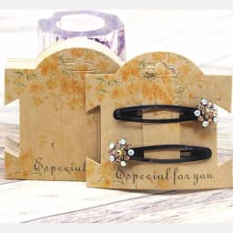 50Pcs Multi-Style Paper Hairpin Card 9*10cm Vintage Jewelry Display Cards DIY THANK YOU Hair Ornaments Clip Package Card