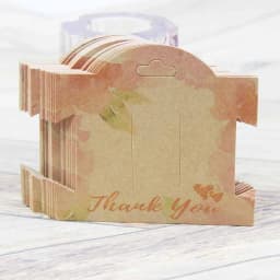 50Pcs Multi-Style Paper Hairpin Card 9*10cm Vintage Jewelry Display Cards DIY THANK YOU Hair Ornaments Clip Package Card