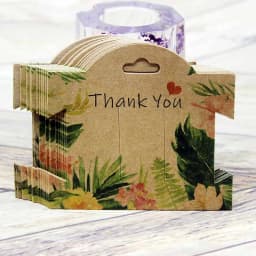 50Pcs Multi-Style Paper Hairpin Card 9*10cm Vintage Jewelry Display Cards DIY THANK YOU Hair Ornaments Clip Package Card