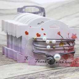 50Pcs Multi-Style Paper Hairpin Card 9*10cm Vintage Jewelry Display Cards DIY THANK YOU Hair Ornaments Clip Package Card