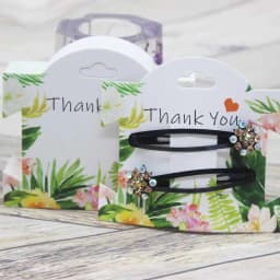50Pcs Multi-Style Paper Hairpin Card 9*10cm Vintage Jewelry Display Cards DIY THANK YOU Hair Ornaments Clip Package Card