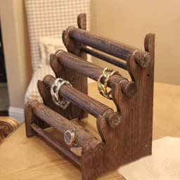 4 Tier Wooden Display Jewelry Accessory Stand Jewelry Bracelet Holder Bangle Watch Necklace Storage Jewelry Holder Stand Display