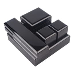 Hot Sale High Gloss Piano Lacquer Finish Wood Wedding Ring Earrings Jewelry Box Small Luxury Jewellery Gift Storage Display Case