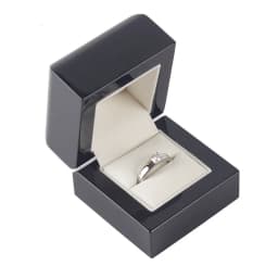 Hot Sale High Gloss Piano Lacquer Finish Wood Wedding Ring Earrings Jewelry Box Small Luxury Jewellery Gift Storage Display Case