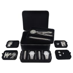 Leather Jewelry Storage Box Large Capacity Ring Necklace Storage Box Portable Earring Organizer Container Women's Bracelet Case