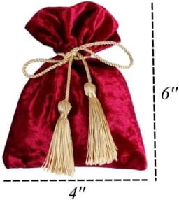 15 Pcs Velvet Drawstring Jewelry Pouch Gift Bags Drawstring Pouches with Tassel Candy Treat Bags for Wedding Gift Christmas Part