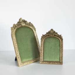 Vintage Velvet Jewelry Display Tray Set Green Cloth Necklace Bracelet Earring Stand Holder for Retro Gold