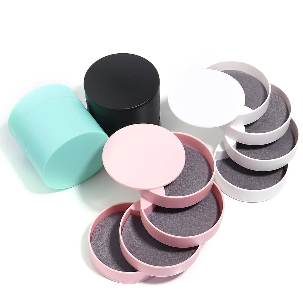 1 Pc Color Rotating Multi-layer Jewelry Storage Box Desktop Dustproof Makeups Neckalce Earring Bracelet Organier Box