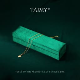 TAIMY Green Velvet Jewelry Box Travel Rings necklaces Storage Box With Lid Custom Logo Jewelry Case Jewelry Organizer Display