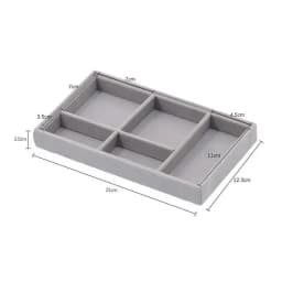 Velvet Tray for Jewelry Ring Earring Necklace Display Tray Bracelet Organizer Diy Handicraft Accessoriess Jewelry Storage Case