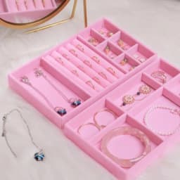 Velvet Tray for Jewelry Ring Earring Necklace Display Tray Bracelet Organizer Diy Handicraft Accessoriess Jewelry Storage Case