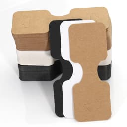 50pcs 3.5x9cm Kraft Paper Card Flodable Packing Cardborad for Jewelry Display