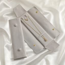 Velvet Jewelry Organizer Bag Portable Bracelet Necklace Storage Bag Women Multi-Functional Snap Pouch Fashion Travel Jewelry Bag