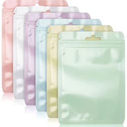 50pcs/lot Reusable Plastic Zip Lock Bags Transparent Macaron color Sealing Bag for DIY Jewelry Retail Display Wrap Packaging Bag