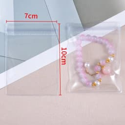 20Pcs Transparent Jewelry Pouches Anti-Oxidation Zip Lock Storage Bags for Earring Necklace Bracelet DIY Display Packaging