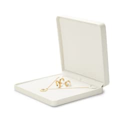WoodTen Beige Jewelry Box Leather Ring Jewelry Organizer Box Earring Necklace Bracelet Box For Proposal Wedding Customizable