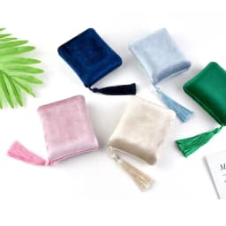Velvet Tassels Jewelry Ring Necklace Bracelet Box Travel Portable Jewelry Box Jewelry Storage Box Wedding Gifts for Guests