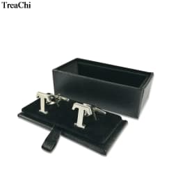 60Pcs Black Cufflinks Storage Casket Mens Cufflink Jewelry Organizer Case Cuff Links Display Package Gift Box Birthday Gift Case
