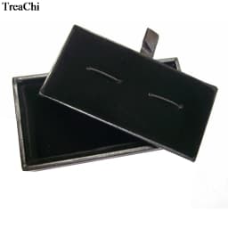 60Pcs Black Cufflinks Storage Casket Mens Cufflink Jewelry Organizer Case Cuff Links Display Package Gift Box Birthday Gift Case