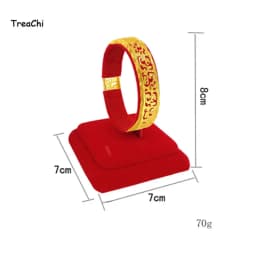 Red Velvet Gold Jewelry Organizer Earring Necklace Display Stand Quality Ring Tray Pendant Storage Plate Watch Bracelet Holder