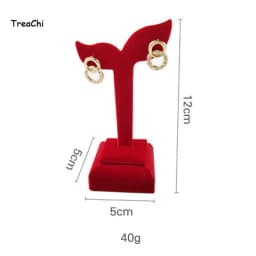 Red Velvet Gold Jewelry Organizer Earring Necklace Display Stand Quality Ring Tray Pendant Storage Plate Watch Bracelet Holder