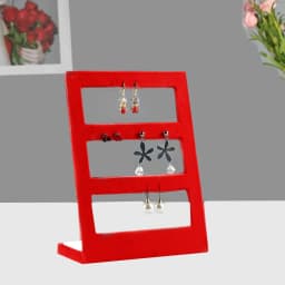 Red Velvet Gold Jewelry Organizer Earring Necklace Display Stand Quality Ring Tray Pendant Storage Plate Watch Bracelet Holder