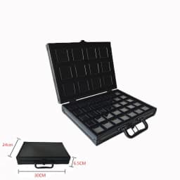 Gems Jewelry Trunk Travel Carrying Gemstone Display Box Aluminum Case Loose Stones Storage Container Collection Diamond Holder