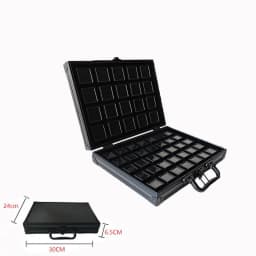 Gems Jewelry Trunk Travel Carrying Gemstone Display Box Aluminum Case Loose Stones Storage Container Collection Diamond Holder