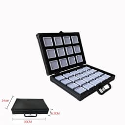 Gems Jewelry Trunk Travel Carrying Gemstone Display Box Aluminum Case Loose Stones Storage Container Collection Diamond Holder
