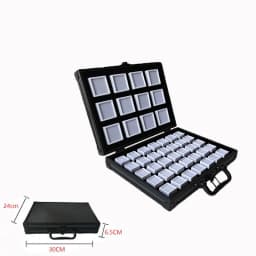 Gems Jewelry Trunk Travel Carrying Gemstone Display Box Aluminum Case Loose Stones Storage Container Collection Diamond Holder