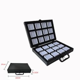 Gems Jewelry Trunk Travel Carrying Gemstone Display Box Aluminum Case Loose Stones Storage Container Collection Diamond Holder