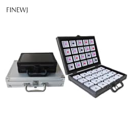 Gems Jewelry Trunk Travel Carrying Gemstone Display Box Aluminum Case Loose Stones Storage Container Collection Diamond Holder