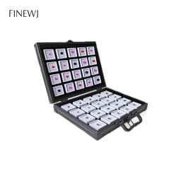 Gems Jewelry Trunk Travel Carrying Gemstone Display Box Aluminum Case Loose Stones Storage Container Collection Diamond Holder