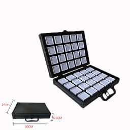 Gems Jewelry Trunk Travel Carrying Gemstone Display Box Aluminum Case Loose Stones Storage Container Collection Diamond Holder