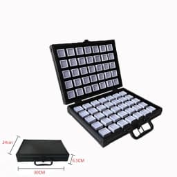 Gems Jewelry Trunk Travel Carrying Gemstone Display Box Aluminum Case Loose Stones Storage Container Collection Diamond Holder