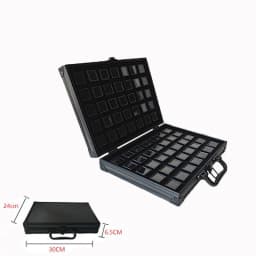 Gems Jewelry Trunk Travel Carrying Gemstone Display Box Aluminum Case Loose Stones Storage Container Collection Diamond Holder