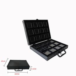 Gems Jewelry Trunk Travel Carrying Gemstone Display Box Aluminum Case Loose Stones Storage Container Collection Diamond Holder