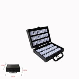 Gems Jewelry Trunk Travel Carrying Gemstone Display Box Aluminum Case Loose Stones Storage Container Collection Diamond Holder