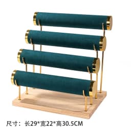 Detachable Jewelry Organizer with Wood Base Bracelet Watch Display Rack Business Exhibition Jewelry Bangle Stand 1/2/3/4 Layers