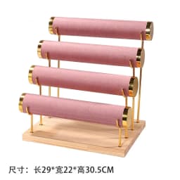 Detachable Jewelry Organizer with Wood Base Bracelet Watch Display Rack Business Exhibition Jewelry Bangle Stand 1/2/3/4 Layers