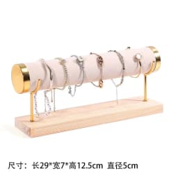 Detachable Jewelry Organizer with Wood Base Bracelet Watch Display Rack Business Exhibition Jewelry Bangle Stand 1/2/3/4 Layers