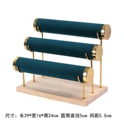 Detachable Jewelry Organizer with Wood Base Bracelet Watch Display Rack Business Exhibition Jewelry Bangle Stand 1/2/3/4 Layers