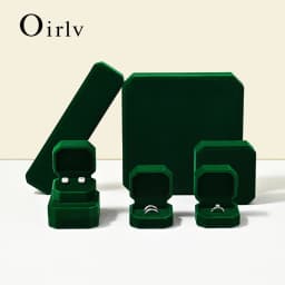 Oirlv Velvet Ring Box Gemstone Green Jewelry Box Set High-quality Earring Bracelet Necklace Box Jewelry Organizer Jewelry Box