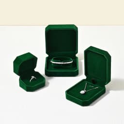 Oirlv Velvet Ring Box Gemstone Green Jewelry Box Set High-quality Earring Bracelet Necklace Box Jewelry Organizer Jewelry Box