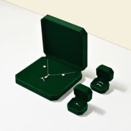 Oirlv Velvet Ring Box Gemstone Green Jewelry Box Set High-quality Earring Bracelet Necklace Box Jewelry Organizer Jewelry Box