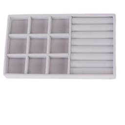 1PC Gray Velvet Jewelry Holder Earrings Ring Storage Tray Minimalist Jewelry Box Jewelry Desktop Organizer Box