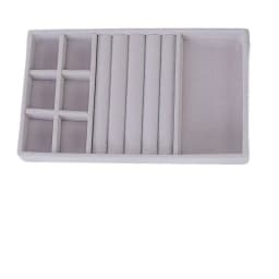 1PC Gray Velvet Jewelry Holder Earrings Ring Storage Tray Minimalist Jewelry Box Jewelry Desktop Organizer Box