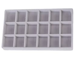 1PC Gray Velvet Jewelry Holder Earrings Ring Storage Tray Minimalist Jewelry Box Jewelry Desktop Organizer Box