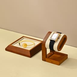 Wooden Watch Stand WoodTen Solid Wood Watch Holder Jewelry Organizer Display Stand For Bracelet Ring Earring Watch Display Props