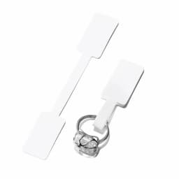 50/100Pcs Rectangle Jewelry Price Tag Self Adhesive Barbell Sticker Card DIY Necklace Earring Display Repair Label Packaging